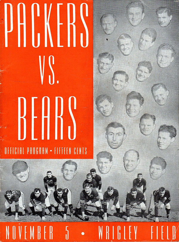 NFL Program: Chicago Bears vs. Green Bay Packers (November 5, 1944)