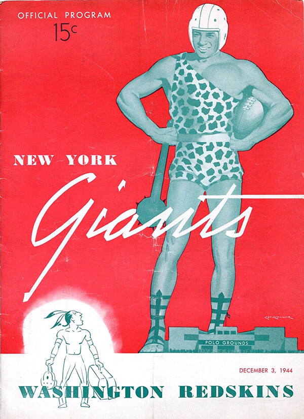 NFL Program: New York Giants vs. Washington Redskins (December 3, 1944)