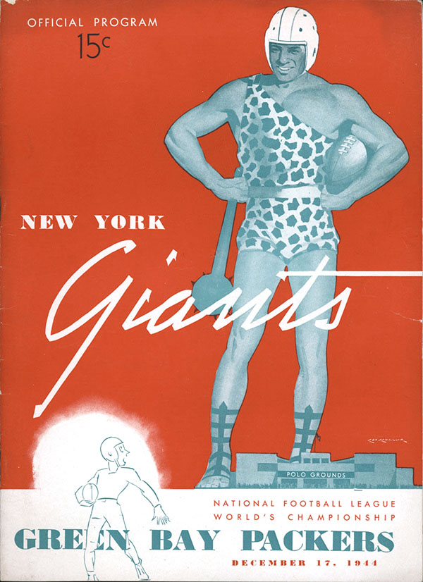 NFL Program: New York Giants vs. Green Bay Packers (December 17, 1944)