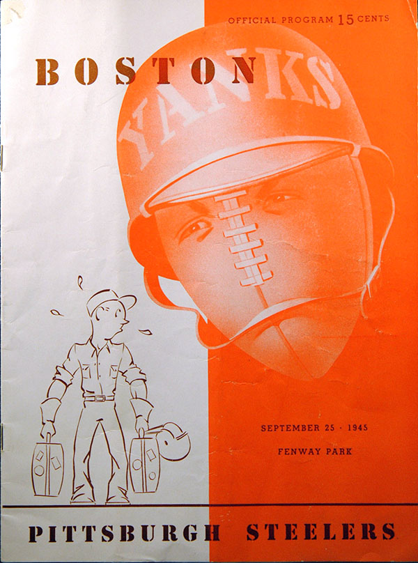 NFL Program: Boston Yanks vs. Pittsburgh Steelers (September 25, 1945)