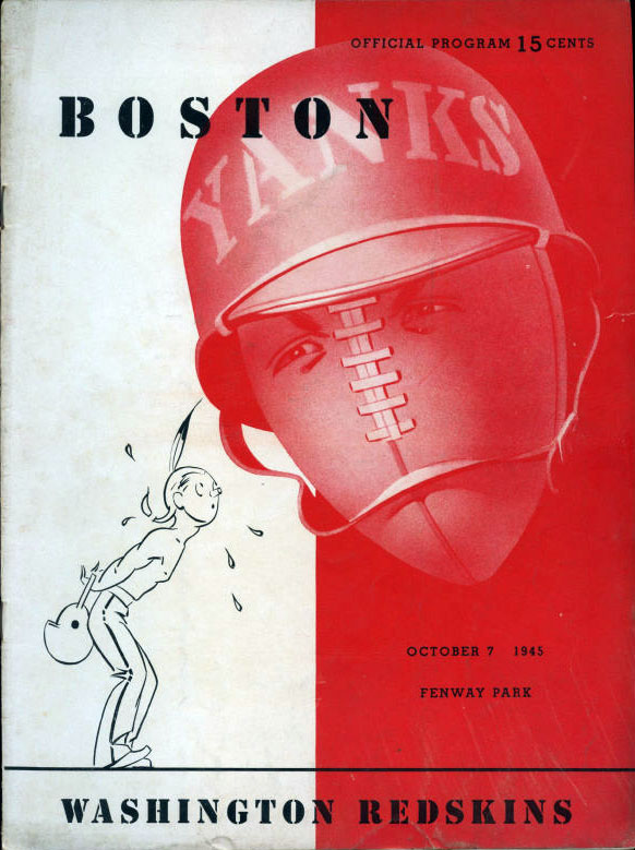 NFL Program: Boston Yanks vs. Washington Redskins (October 7, 1945)