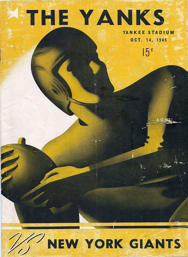 NFL Program: Boston Yanks vs. New York Giants (October 14, 1945)