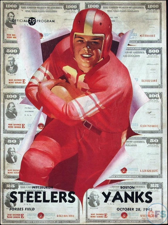 NFL Program: Pittsburgh Steelers vs. Boston Yanks (October 28, 1945)