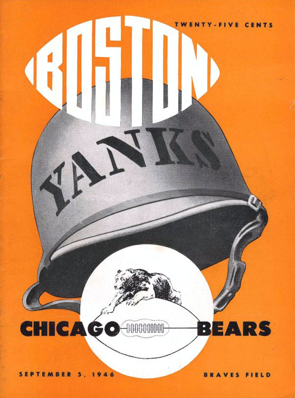 NFL Program: Boston Yanks vs. Chicago Bears (September 5, 1946)