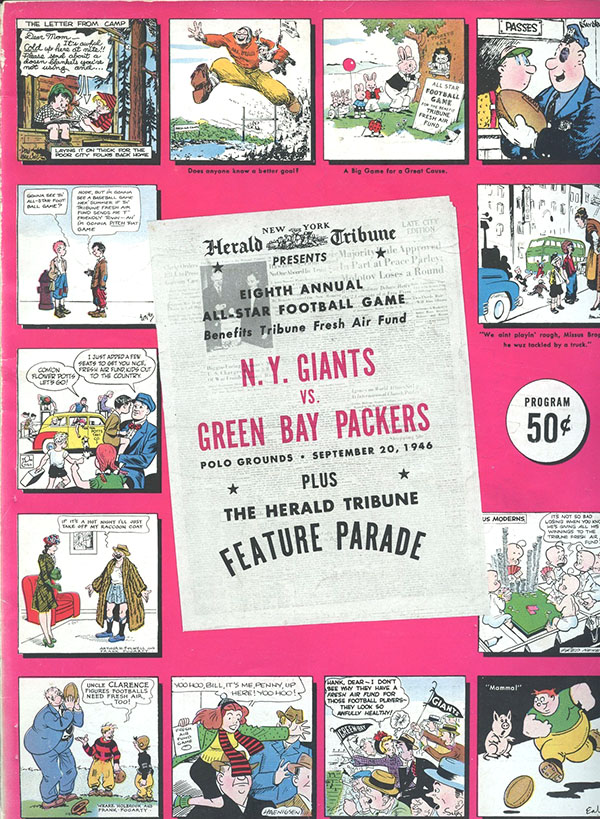 NFL Program: New York Giants vs. Green Bay Packers (September 20, 1946)