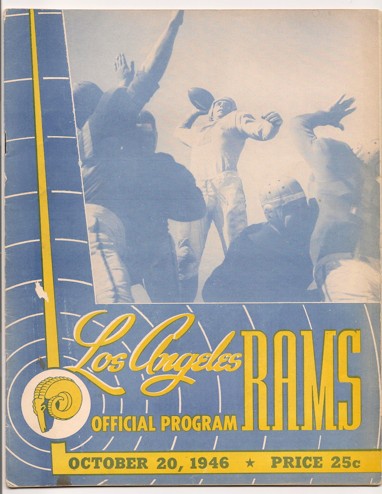 NFL Program: Los Angeles Rams vs. Detroit Lions (October 20, 1946)