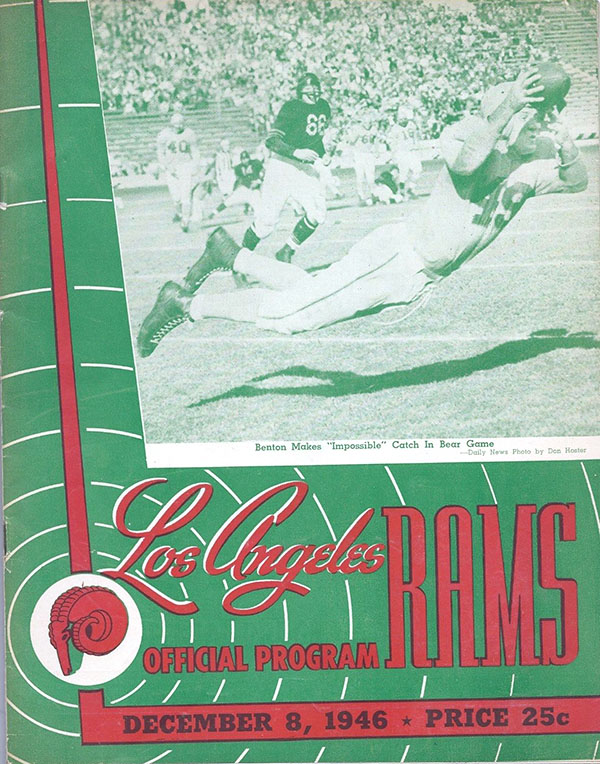 NFL Program: Los Angeles Rams vs. Green Bay Packers (December 8, 1946)