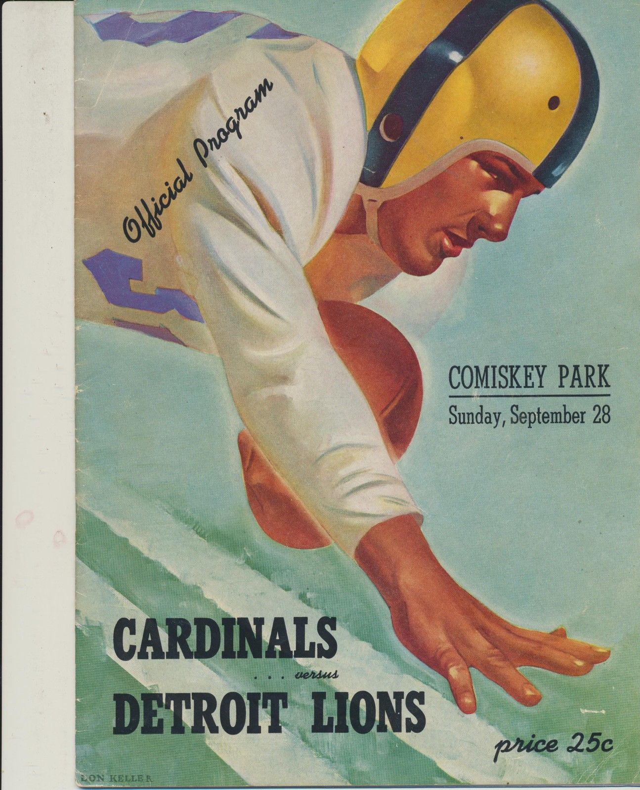 NFL Program: Chicago Cardinals vs. Detroit Lions (September 28, 1947)