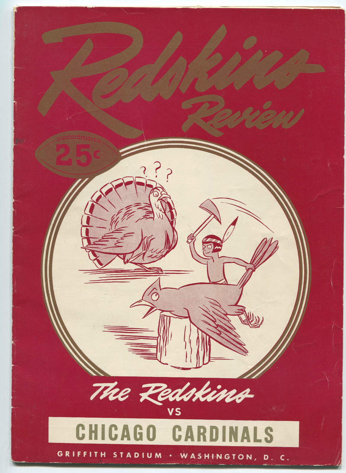 NFL Program: Washington Redskins vs. Chicago Cardinals (November 23, 1947)