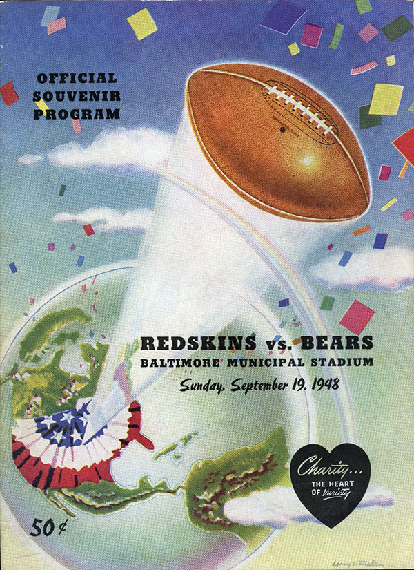 NFL Program: Washington Redskins vs. Chicago Bears (September 19, 1948)