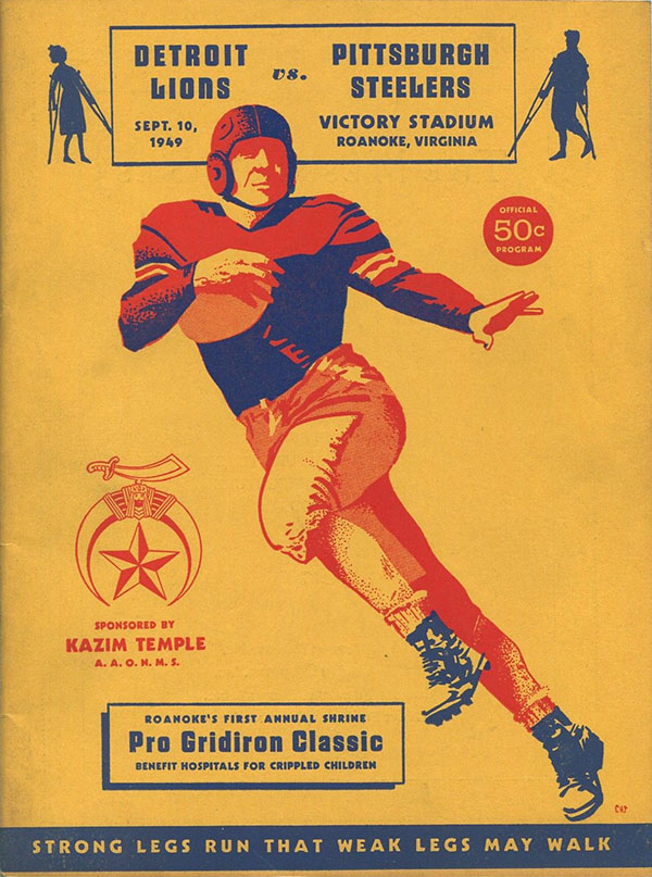 NFL Program: Detroit Lions vs. Pittsburgh Steelers (September 10, 1949)