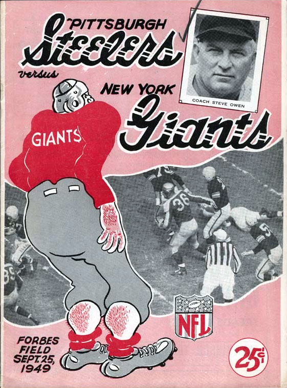 NFL Program: Pittsburgh Steelers vs. New York Giants (September 25, 1949)