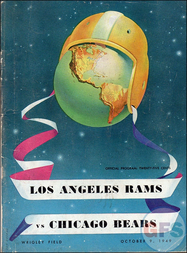NFL Program: Chicago Bears vs. Los Angeles Rams (October 9, 1949)