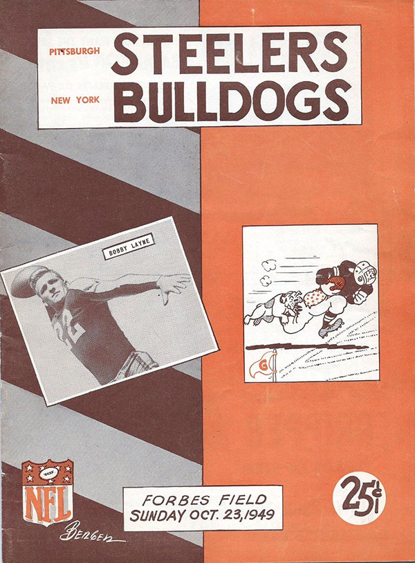 NFL Program: Pittsburgh Steelers vs. New York Bulldogs (October 23, 1949)