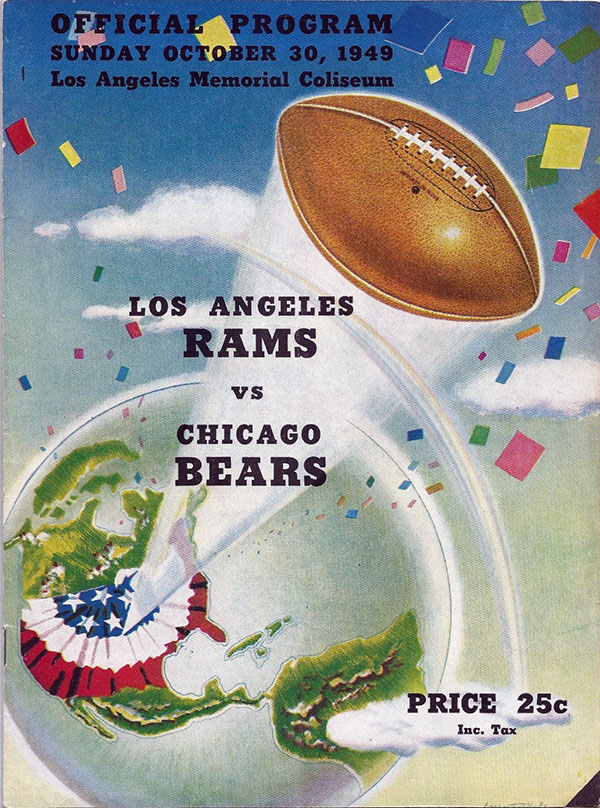 NFL Program: Los Angeles Rams vs. Chicago Bears (October 30, 1949)