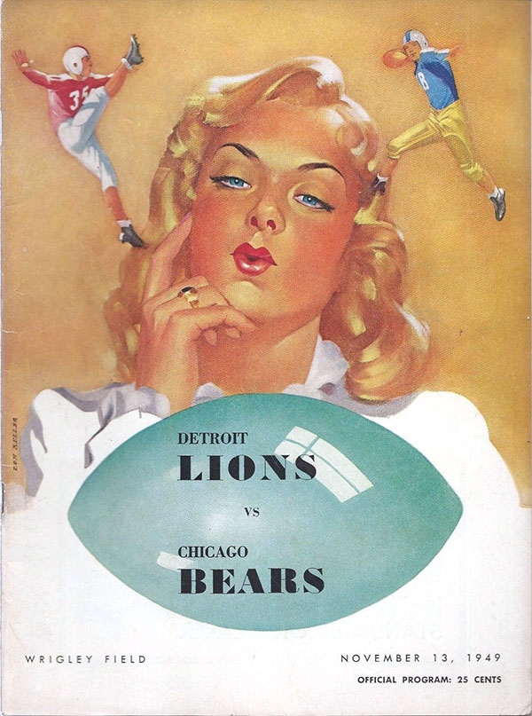 NFL Program: Chicago Bears vs. Detroit Lions (November 13, 1949)