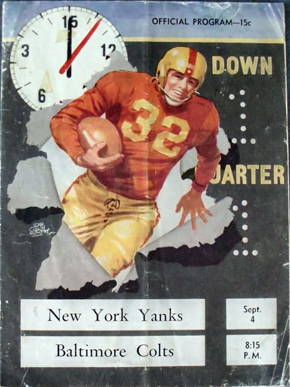 NFL Program: Baltimore Colts vs. New York Yanks (September 4, 1950)