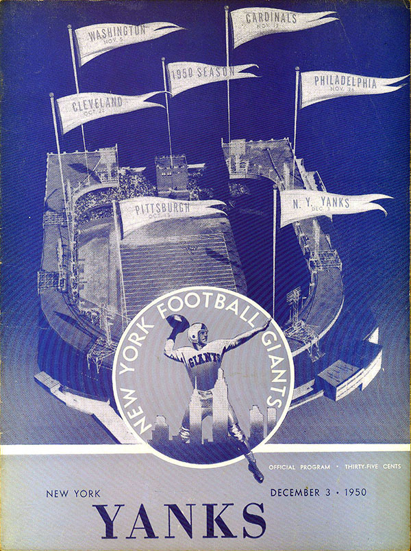 NFL Program: New York Giants vs. New York Yanks (December 3, 1950)