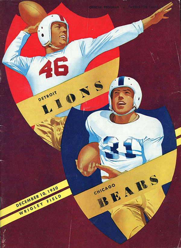 NFL Program: Chicago Bears vs. Detroit Lions (December 10, 1950 ...