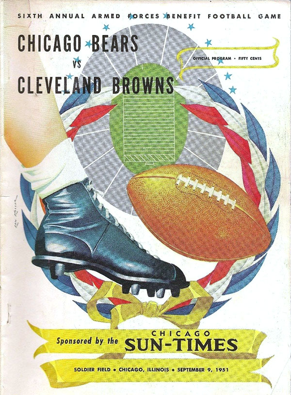 NFL Program: Chicago Bears vs. Cleveland Browns (September 9, 1951)
