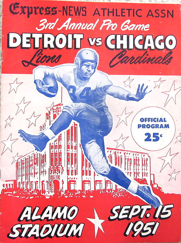 NFL Program: Chicago Cardinals vs. Detroit Lions (September 15, 1951)