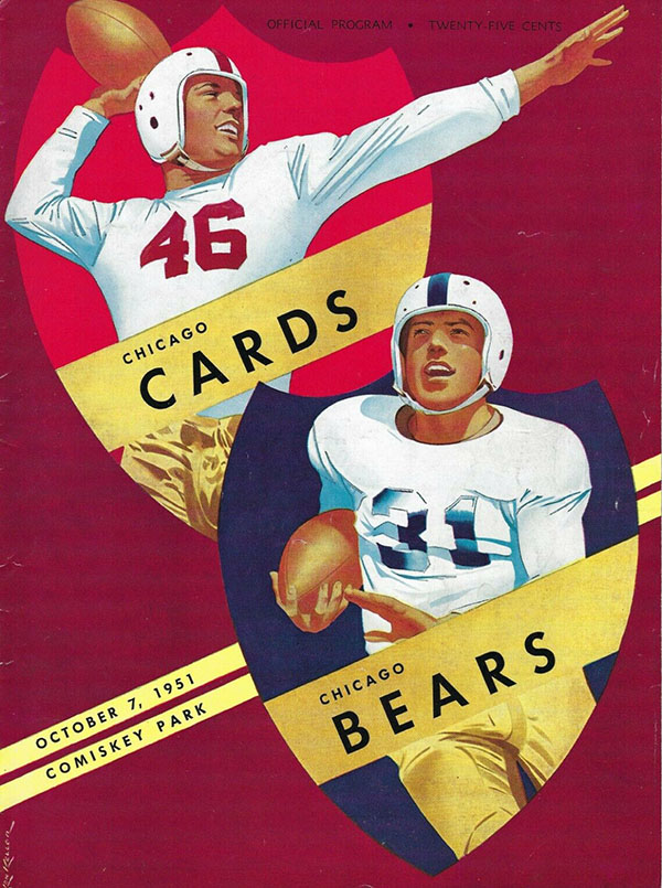 NFL Program: Chicago Cardinals vs. Chicago Bears (October 7, 1951)