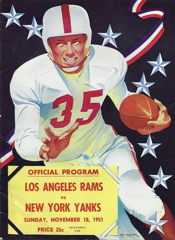 NFL Program: Los Angeles Rams vs. New York Yanks (November 18, 1951)