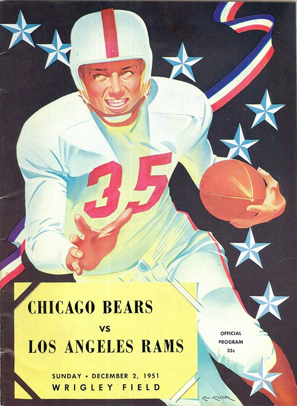 NFL Program Chicago Bears vs. Los Angeles Rams (December 2, 1951