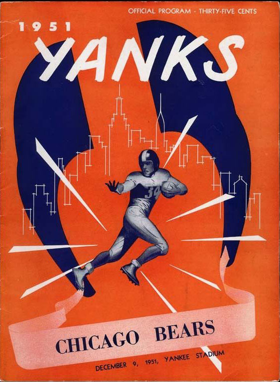 NFL Program: New York Yanks vs. Chicago Bears (December 9, 1951)