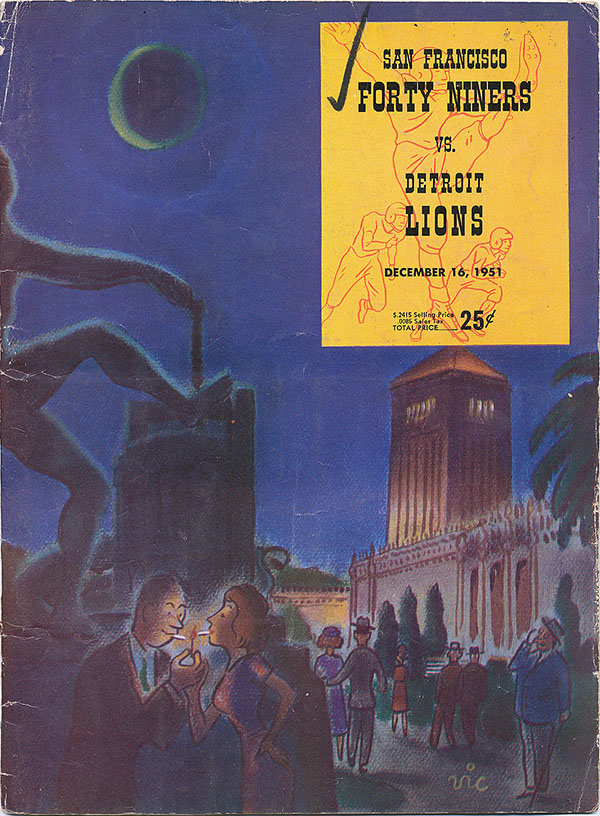 NFL Program San Francisco 49ers vs. Detroit Lions (December 16, 1951