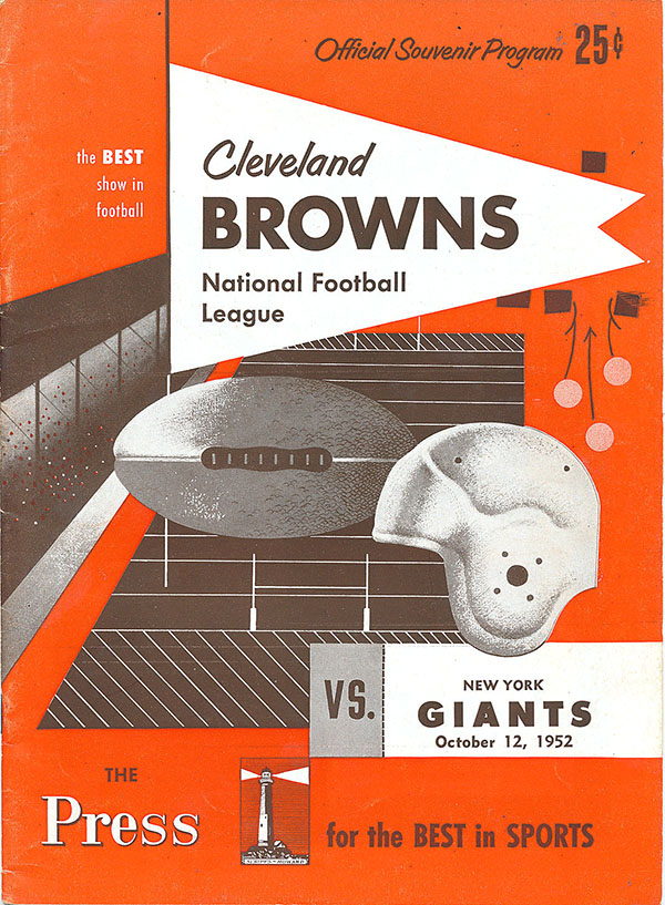 NFL Program: Cleveland Browns vs. New York Giants (October 12, 1952)