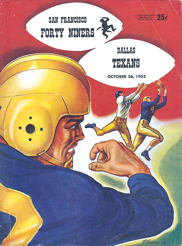 NFL Program: San Francisco 49ers vs. Dallas Texans (October 26, 1952)