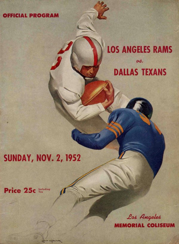 NFL Program: Los Angeles Rams vs. Dallas Texans (November 2, 1952)