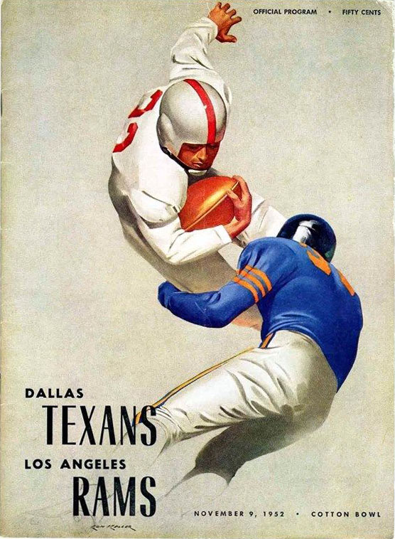 NFL Program: Dallas Texans vs. Los Angeles Rams (November 9, 1952)