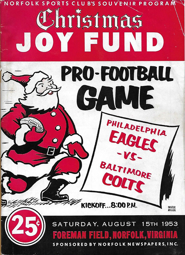 NFL Program: Philadelphia Eagles vs. Baltimore Colts (August 15, 1953)