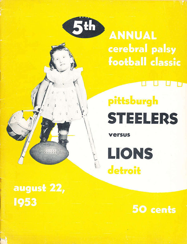 NFL Program: Pittsburgh Steelers vs. Detroit Lions (August 22, 1953)