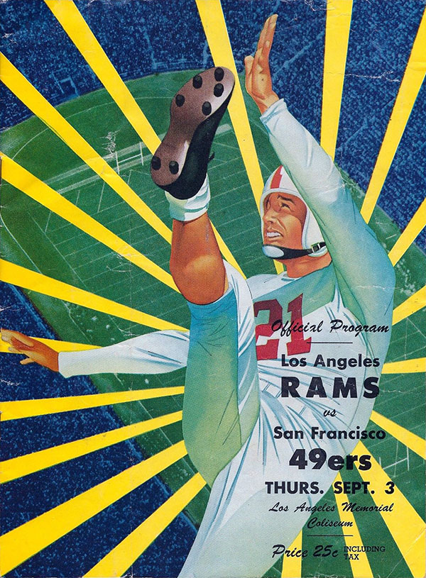 NFL Program: Los Angeles Rams vs. San Francisco 49ers (September 3, 1953)