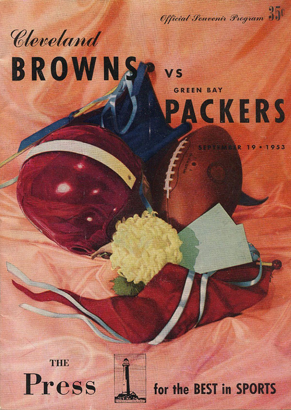 NFL Program: Cleveland Browns vs. Green Bay Packers (September 19, 1953)