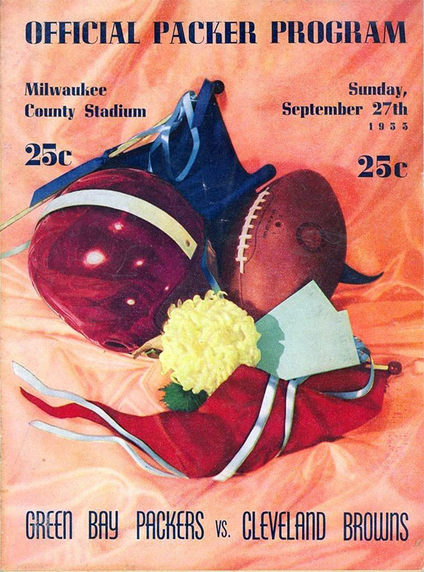 NFL Program: Green Bay Packers vs. Cleveland Browns (September 27, 1953 ...