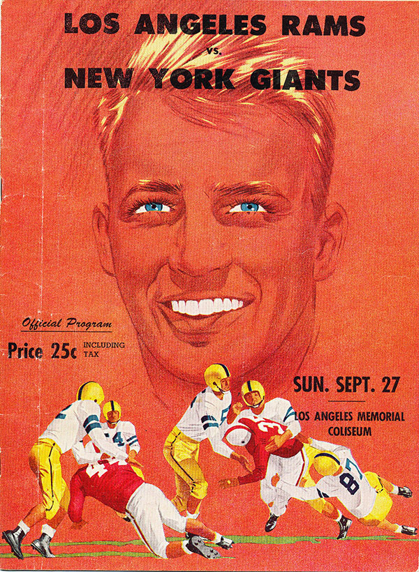 NFL Program: Los Angeles Rams vs. New York Giants (September 27, 1953)