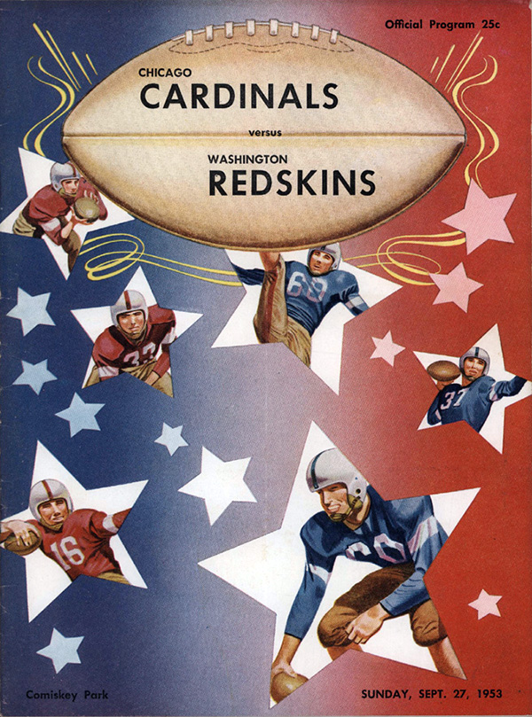 NFL Program: Chicago Cardinals vs. Washington Redskins (September 27, 1953)