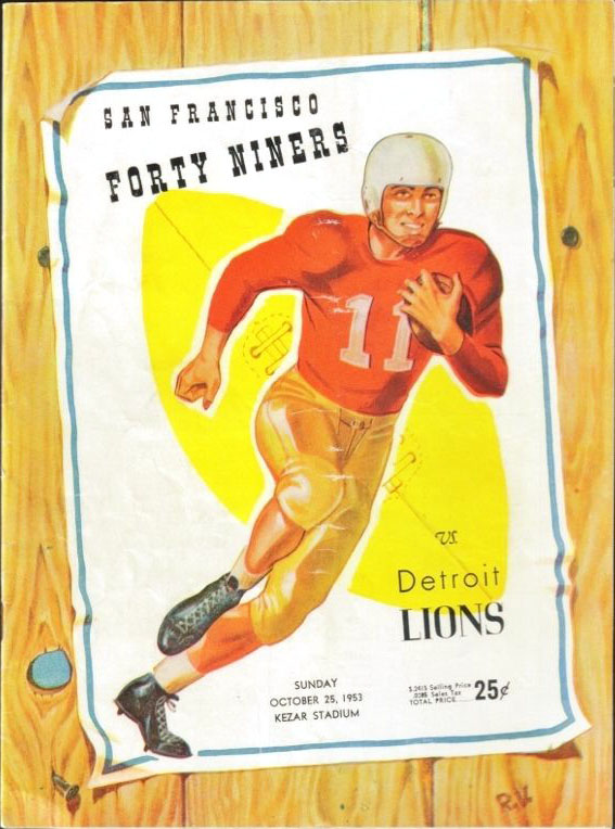 NFL Program: San Francisco 49ers vs. Detroit Lions (October 25, 1953)