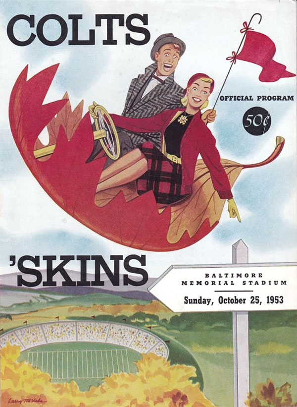 NFL Program: Baltimore Colts vs. Washington Redskins (October 25, 1953)