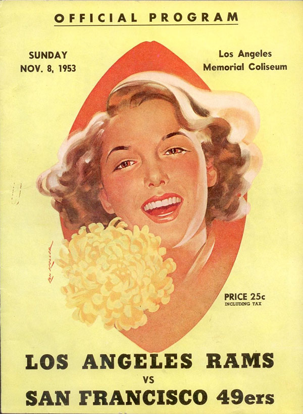 NFL Program: Los Angeles Rams vs. San Francisco 49ers (November 8, 1953)