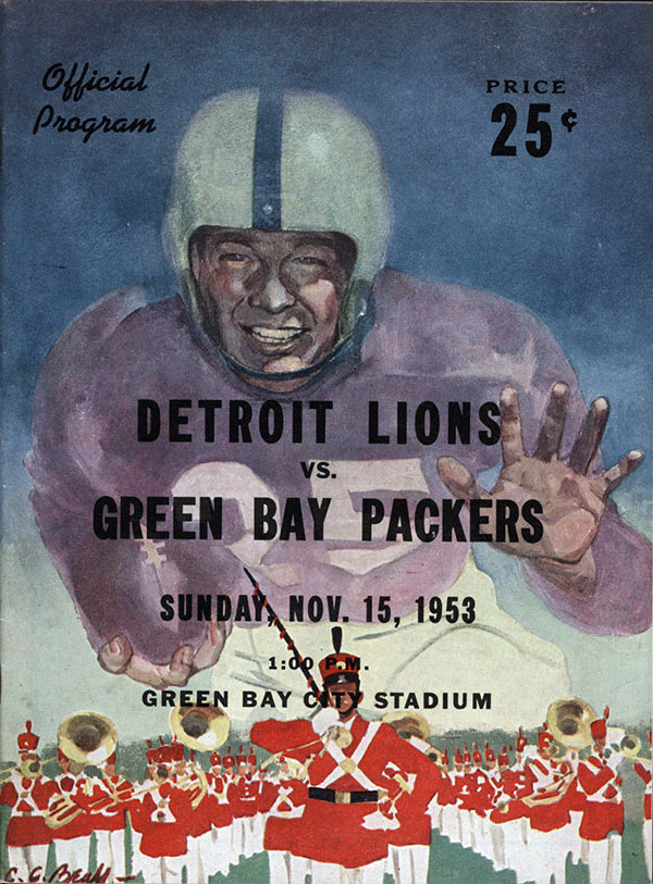 NFL Program: Green Bay Packers vs. Detroit Lions (November 15, 1953)