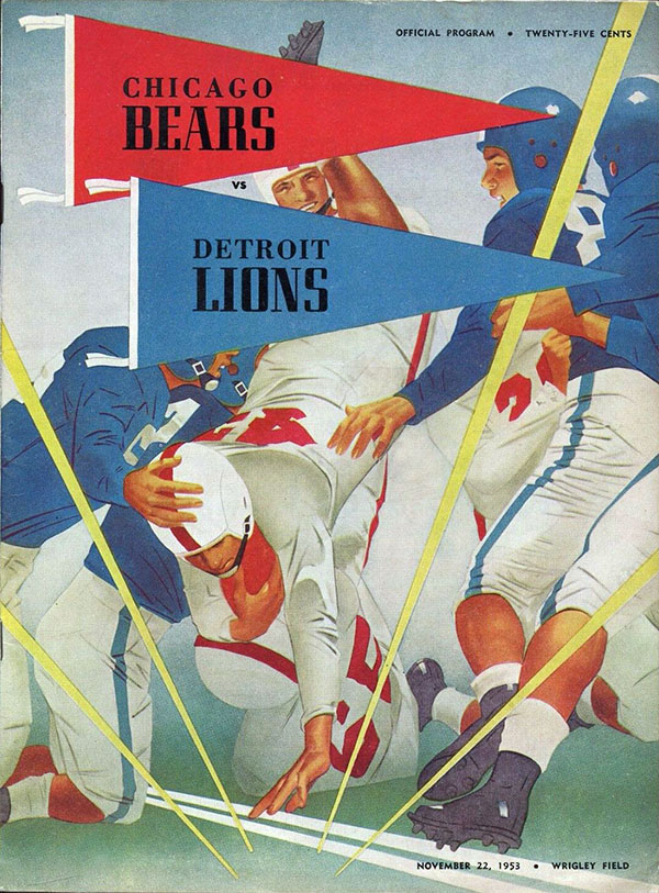 NFL Program: Chicago Bears vs. Detroit Lions (November 22, 1953)