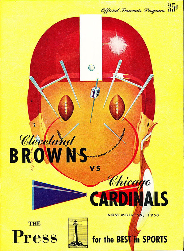 NFL Program: Cleveland Browns vs. Chicago Cardinals (November 29, 1953)