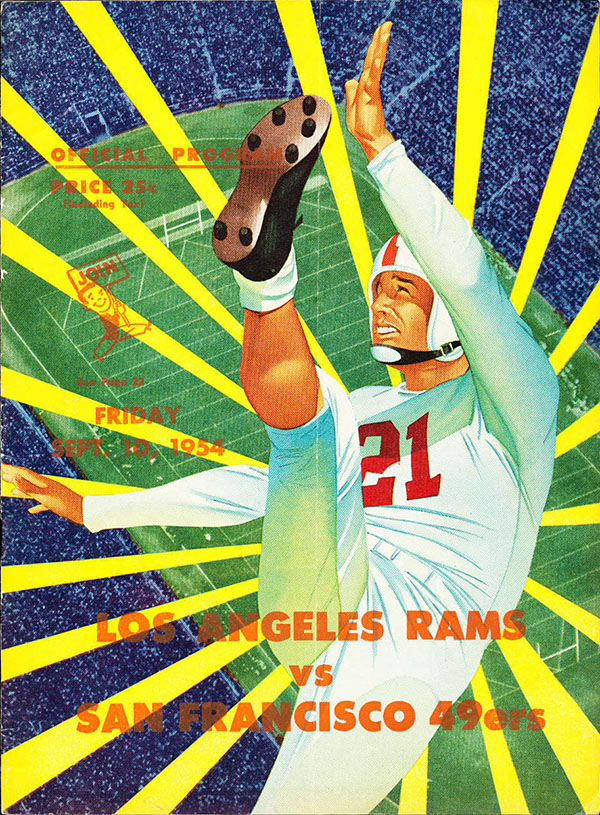 NFL Program: Los Angeles Rams vs. San Francisco 49ers (September 10, 1954)