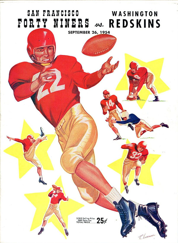 NFL Program: San Francisco 49ers vs. Washington Redskins (September 26, 1954)