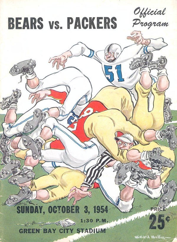 NFL Program: Green Bay Packers vs. Chicago Bears (October 3, 1954)